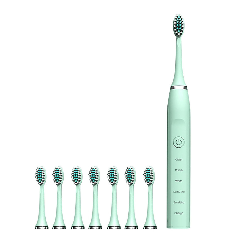 Zssyw Electric Toothbrush 32000 Vibration/min, 8 Brush Heads, 6 Modes, Rechargeable for Adults & Kids