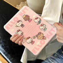 Hello Kitty-etui kompatibel med iPad, Apple Pencil-slot, roterende stativ til iPad9/Mini6/Air5 - 2022 Nyhed