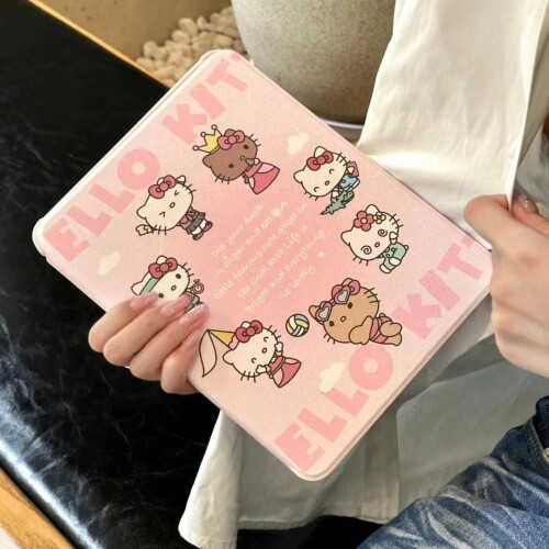 Θήκη Hello Kitty συμβατή με iPad, υποδοχή Apple Pencil, περιστρεφόμενη βάση για iPad9/Mini6/Air5 - 2022Νέα