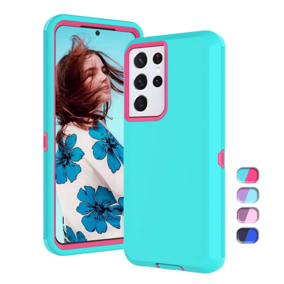 Galaxy S21 Ultra 5G Case, Compatible With Samsung Galaxy S21+ 5G 6.8", Heavy Duty Armor Shockproof Rugged 3-In-1 Case 9164030907560