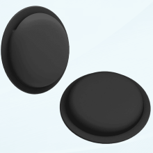 Lot de 2 étuis en silicone noir compatibles avec Apple AirTag, support adhésif avec autocollant pour télécommande TV, voiture et étui de