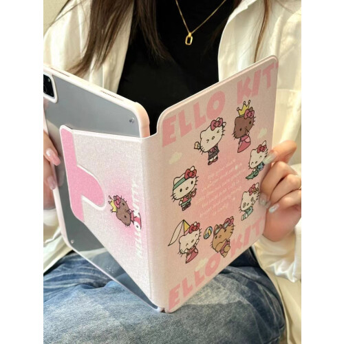 Θήκη Hello Kitty συμβατή με iPad, υποδοχή Apple Pencil, περιστρεφόμενη βάση για iPad9/Mini6/Air5 - 2022Νέα 2