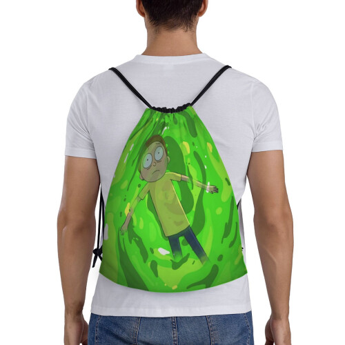 Τσάντα Rick And Morty Classic με κορδόνι, πτυσσόμενη, αθλητική, γυμναστικής, τσάντα με 1