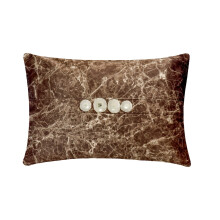 HomeCentric Decoratieve Bruine Kussenhoes 12"x24" (30x60 cm), Suède Marmerprint, Abstracte Moderne Stijl - Quartz Center