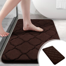 FloHua badmat van traagschuim, ultrazacht, antislip, absorberend, machinewasbaar, dik badkamertapijt voor bad en douche.