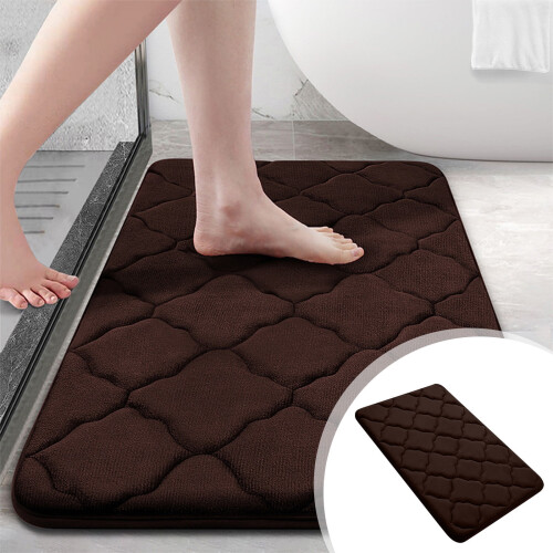 Χαλί μπάνιου FloHua Memory Foam, εξαιρετικά μαλακό, αντιολισθητικό, απορροφητικό,