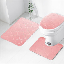 Bocqde Uitverkoop! Badkamerkleden voor slaapkamer, badkamer, toiletbril, badmatten, absorberende vloermatten met print, badkamer, toilet, 3-delige