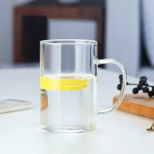 Klare Glas-Kaffeebecher, 300 ml Espressotassen mit breiter Öffnung und Henkel, bleifrei, geeignet für Mokka, Latte Macchiato, Cappuccino, heiße