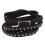 Bracelet jonc unisexe punk rock multicouche à rivets, noir 1