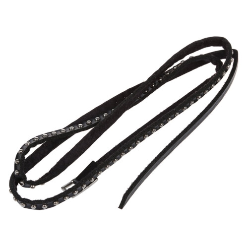 Bracelet jonc unisexe punk rock multicouche à rivets, noir 2