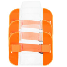 3 stuks werknemerspasjeshouders, badgehouders, transparante plastic hoesjes, elastische armband voor thuisgebruik