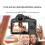 Câmera digital LYUCRAZ Photo com alças, Wi-Fi, tela de 3 polegadas e estojo de transporte, preta, nova. 6