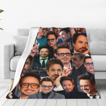 Robert Downey Jr. Söpö Anime-peitto, Lahjoja Tytöille ja Pojille, Superpehmeä Kevyt ja Mukava Flanelli, Sängyn Sohvan Sisustus, Kaikkina
