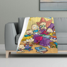 Couverture imprimée multicolore en flanelle ultra douce, légère et moelleuse, motif Rugrats (10)