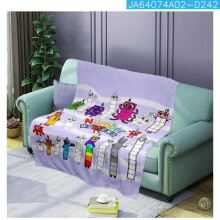 Couverture Numberblocks en flanelle, jeté de sieste, couverture multifonctionnelle pour le bureau