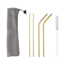 Mosiee Lot de 6 pailles de rechange en acier inoxydable avec brosse de nettoyage