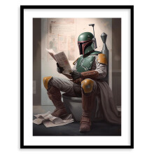 Affiche Star Wars ASPORIC pour salle de bain - Style vintage - Dark Vador, Stormtrooper, Yoda - 35,5 x 28 cm (sans cadre)