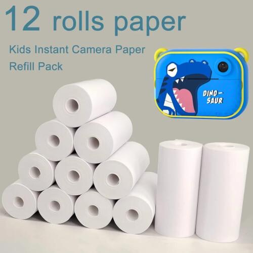 12Rolls Παιδική Άμεση Φωτογραφική Μηχανή Ανταλλακτικό Χαρτί Εκτύπωσης Φιλμ 1