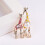Broche de girafa com strass e pérolas, estilo gregoriano, para roupas e joias. 4
