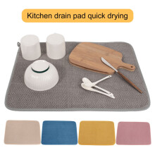 SUSUchens Lot de 2 égouttoirs en microfibre à forte absorption, séchage rapide et facile à nettoyer. Accessoires de cuisine roses.