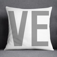 Fundas de almohada de algodón y lino, color gris, con estampado floral blanco, para decoración del hogar, funda de almohada cuadrada para oficina.