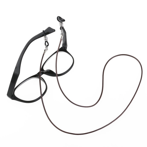 Colar com cordão para óculos de grau e sol (marrom escuro) 2