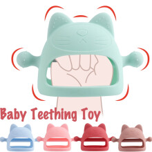 Teething Toys for Babies 0-6 Months, Never Drop Silicone Baby Teether, Hand Pacifier for Sucking Babies, Soothing Pain Relief