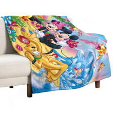 Mickeyho deka 40"x50" Ultra měkký flanelový plyšový přehoz, super nadýchaná teplá lehká termofleecová útulná deka na cesty, do