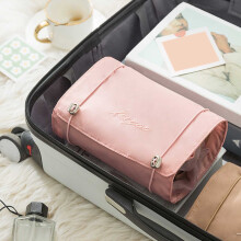 Zaino cosmetico portatile in rete - Pochette pieghevole con cerniera per viaggi, casa, ufficio; organizer per accessori da trekking e campeggio