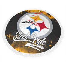 Steelers Weihnachtsbaumdecke aus Plüsch – Dekoration für das Footballteam, leuchtende Farben, einfacher Aufbau, tolles Geschenk für Fans (76 cm,