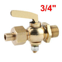 Mosiee1/8" 1/4" 3/8" 1/2" 3/4" Grifo macho de bronce y latón con manija de latón, llave de paso de agua