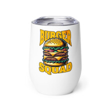 Hamburger Lover Foodie Team Wine Tumbler, Burger Squad