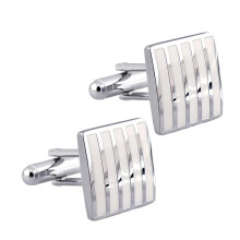 Messing modieuze manchetknopen voor heren, elegante manchetknopen zoals beschreven, wit