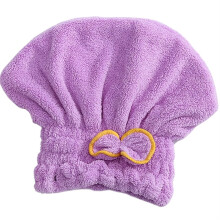 2 Pack Microfiber Hair Drying Cap for Women, Absorbent Coral Fleece Shower Hat for Long Hair (Purple)