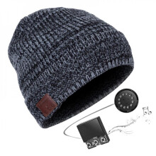 Draadloze Bluetooth 5.0-koptelefoon, warme wintermuts met muziekfunctie, slimme headset met luidspreker en microfoon, gebreide sportmuts met
