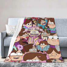 Gravity Falls plaiddekens, pluche reisdekens voor slaapkamer, woonkamer, bank en kantoor.