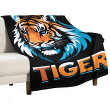 Tiger Super Soft Vánoční Přehozová Deka Flanelové Deky Z Mikrovlákna Na Gauč Postel Pohovka Nadýchané a Teplé 102 x 122 cm
