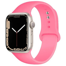 Brazalete de silicona compatible con Apple Watch de 38-49 mm, para Series 10-3, SE, Ultra2, rosa brillante.