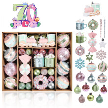 SUSUchens Kerstbalhanger Sprankelende, levendige kleuren Gegalvaniseerde beschildering Kerstboomhanger Ornament Feestaccessoire Stijl B