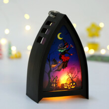 Federra Halloween Tischleuchte LED-Licht Hexe Kürbis Lustiges Deko-Tischschild für Halloween-Partys