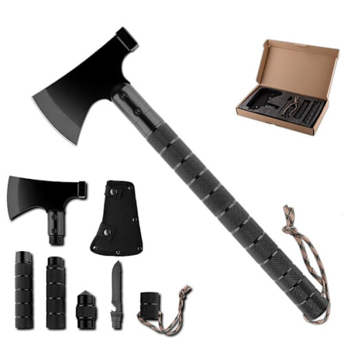 Camping Axe Foldable Portable Multi-Tool Kits Axe Axe with Sheath for Outdoor Camping Hiking Backpacking