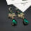 Σετ κοσμημάτων με κολιέ και σκουλαρίκια Bride Rhinestone Crystal Floral Wave Teardrop 4