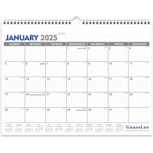 Nástěnný kalendář 2025 - 18měsíční závěsný kalendář od ledna 2025 do června 2026, 35,5 cm x 28 cm, s poznámkami pro snadné