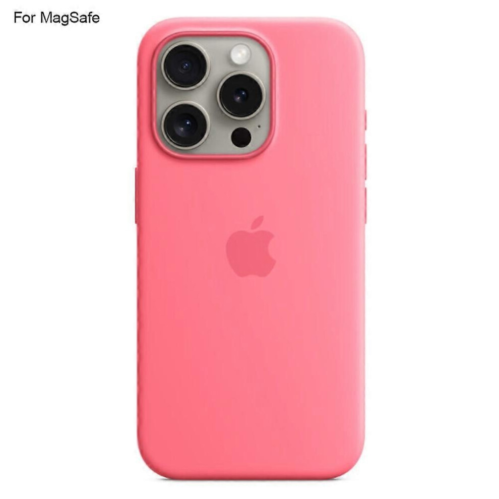 Compatible With Iphone 15 Pro Case Magsafe Liquid Silicone Back [Induction Popover]-Perfect Pink 9464372783144