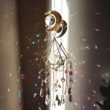 Handgefertigtes Kristall-Windspiel, Hängendes Ornament für Garten, Fenster, Hochzeit, Vorhang, Anhänger, Heimdekoration
