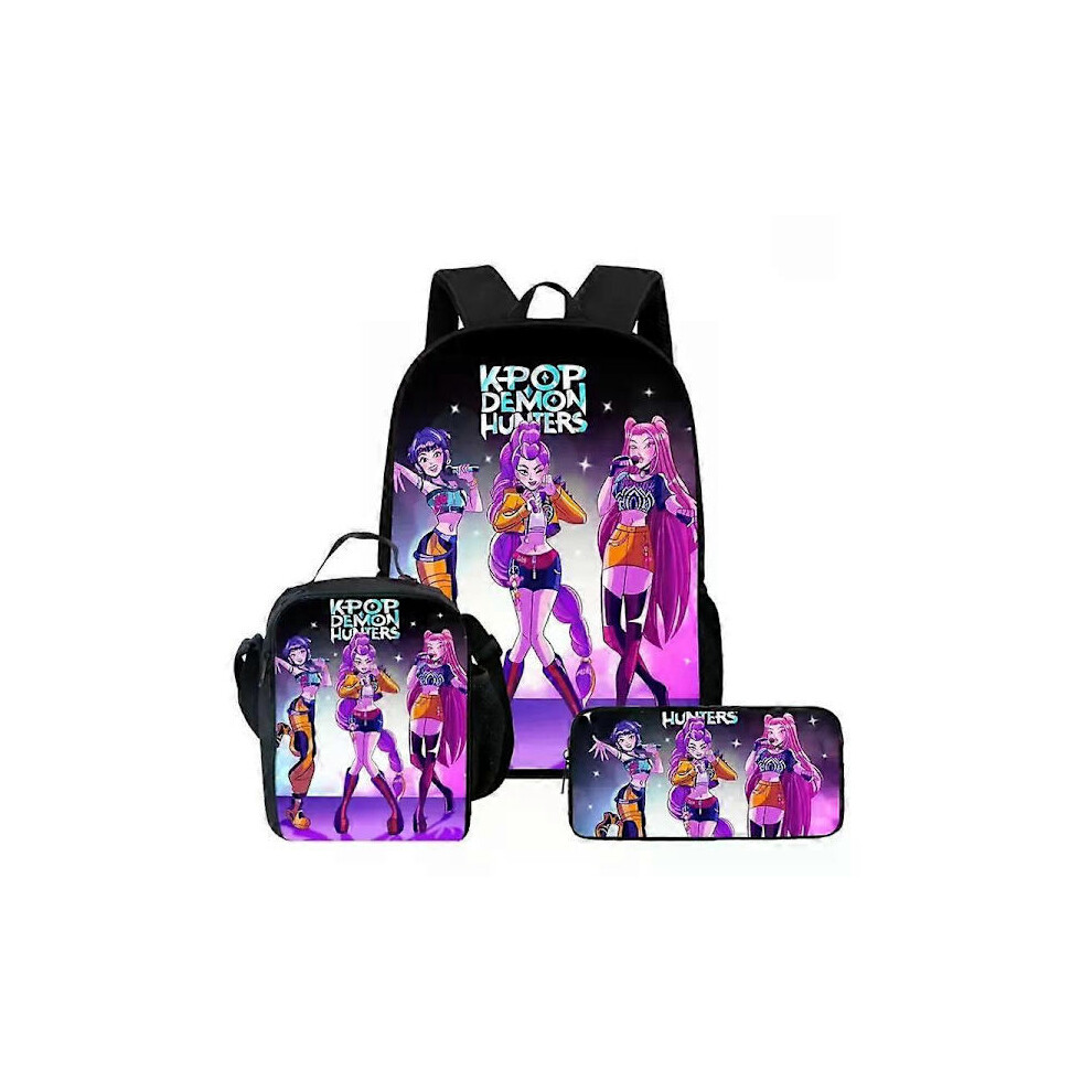 Kpop Demon Hunters Backpack Shoulder Bag Lunch Bag Pencil Case School Backpack{SL} AA