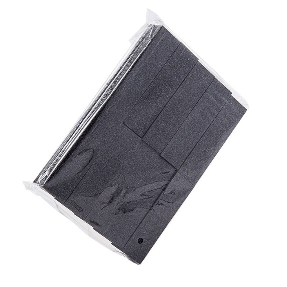 Professional Nail Buffer Block Set 10pcs Black Nail File Dual Grit for Glossy Manicure Pedicure