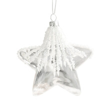XIUH Weihnachtsdeko-Ausverkauf! Transparente Glaskugeln (8 cm/3 Zoll & 9 cm/3,5 Zoll) mit Ziegelstein-, Schneemann- und Pentagrammmotiven für den