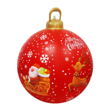 Capino 60 cm aufblasbarer Weihnachtsball für den Außenbereich, riesiger aufblasbarer Weihnachtsball mit Lampe, Weihnachtsbaumschmuck