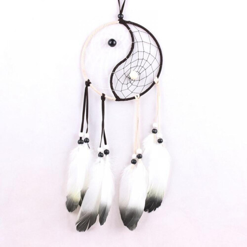 Prettyui-Ονειροπαγίδα Κυκλικό Δίχτυ για Κρεμαστό Αυτοκίνητο, Διακόσμηση, Στολίδι,